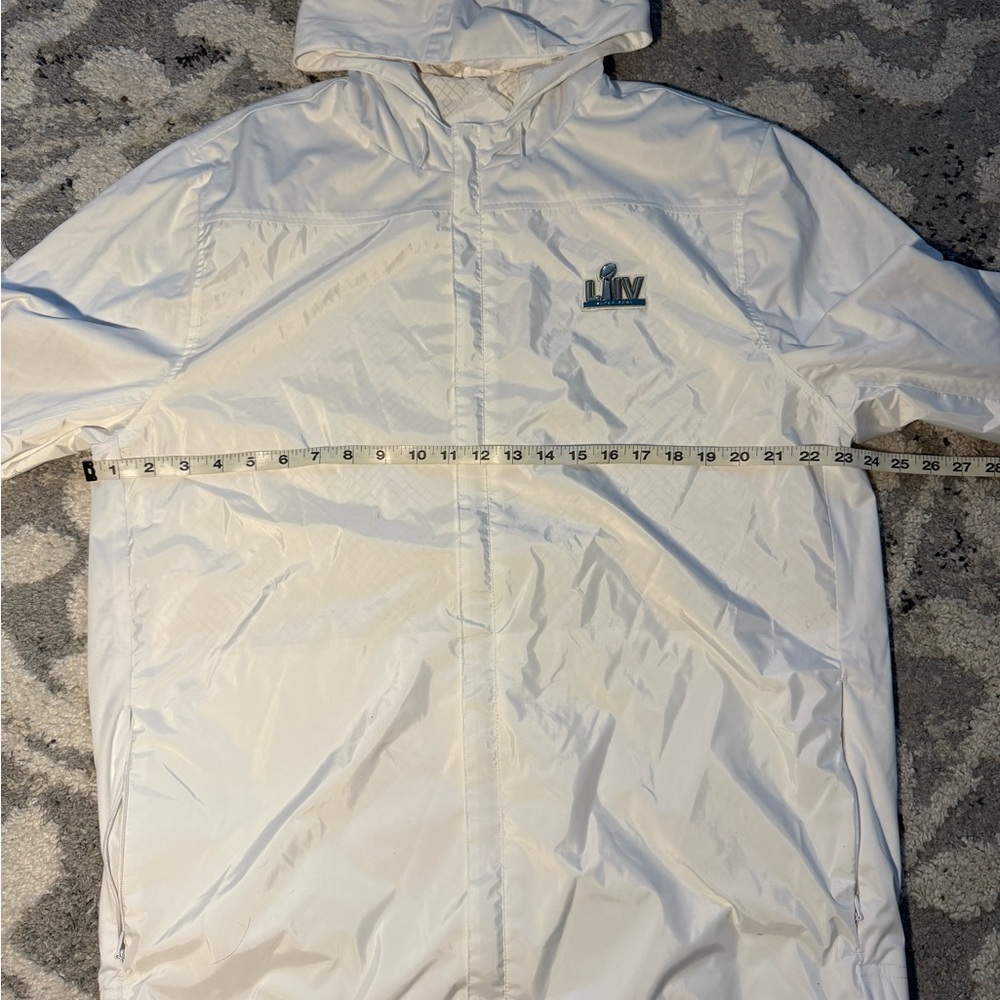 NFL Super Bowl LIV Miami Wind Breaker Staff Jacket Men's Size Large White ⏹️ - Picture 8 of 9